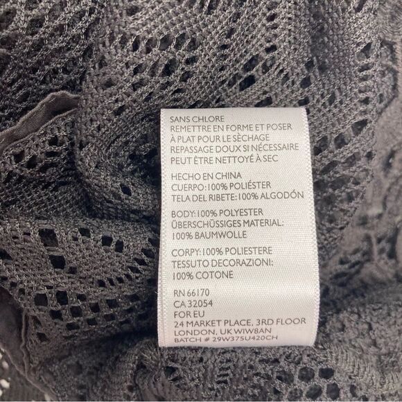 Kimchi Blue Black Lace Vest SZ M Festival Wear Sexy Feminine Crochet Layering - Picture 13 of 13